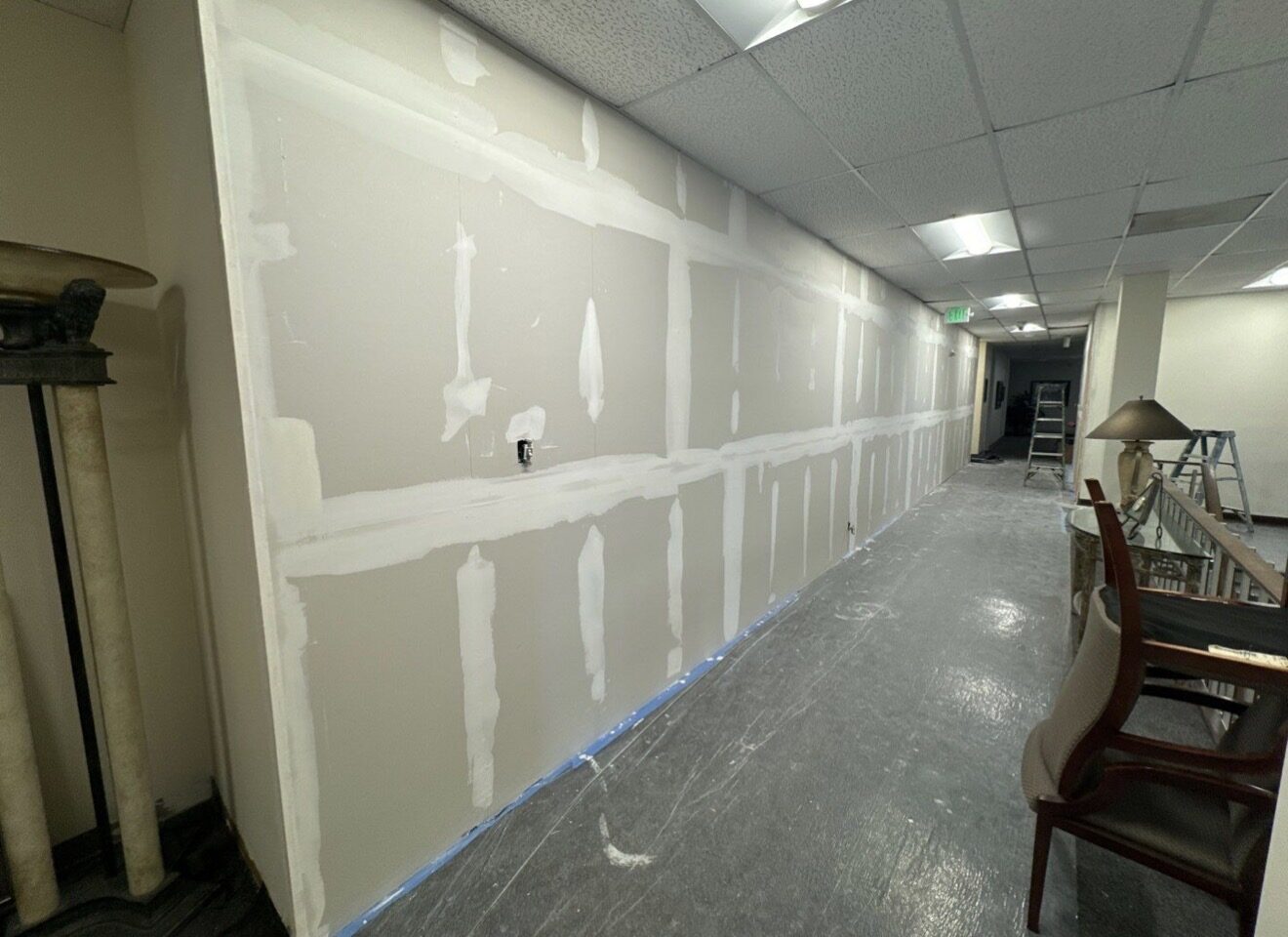 Commercial interior renovation in progress