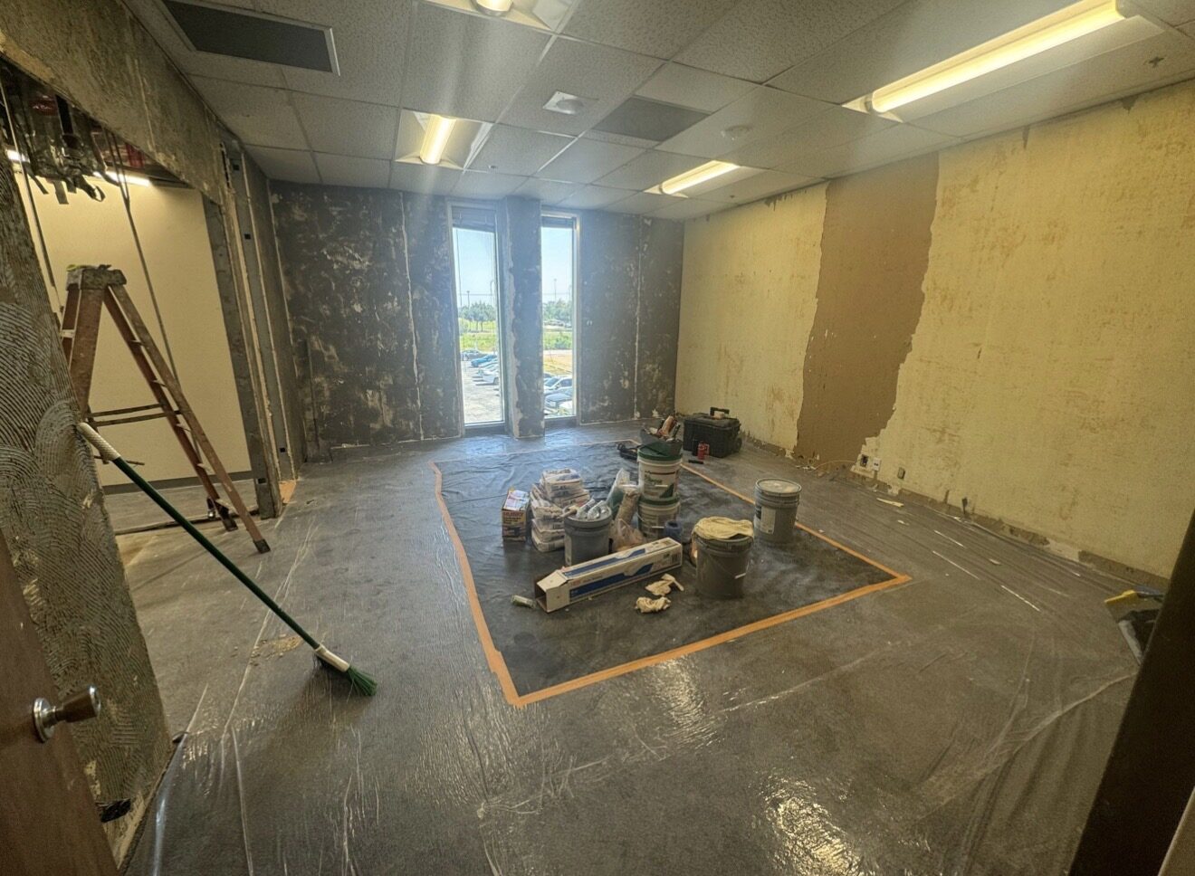 Commercial remodel surface preparation