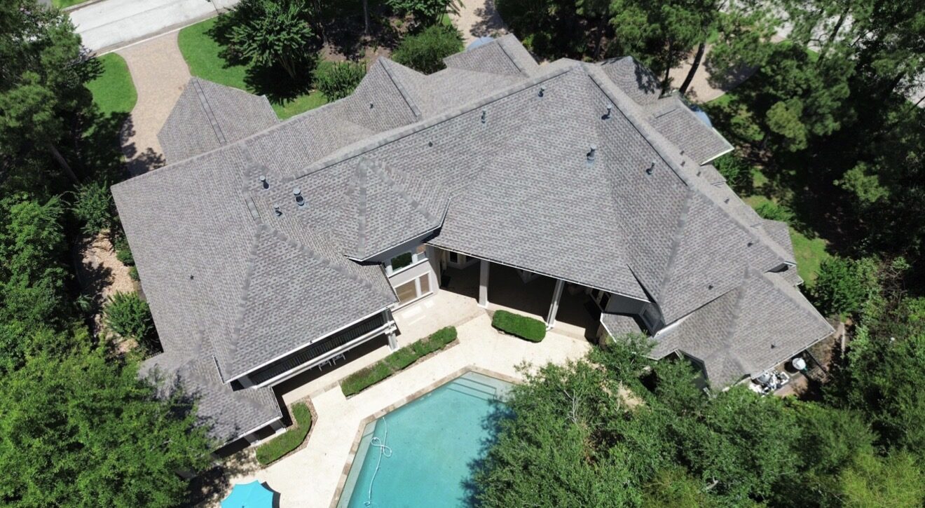Completed custom-home roof
